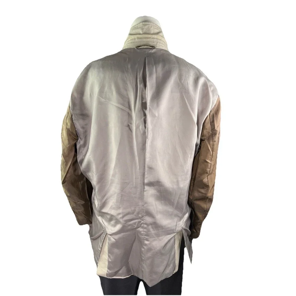 Tasso Elba Fitted Men XL Elbow Patch Linen Cotton Casual Summer Jacket Safari
